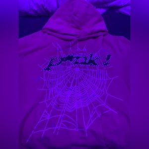 Sp5der P*NK Hoodie Size Large Slightly Worn.
